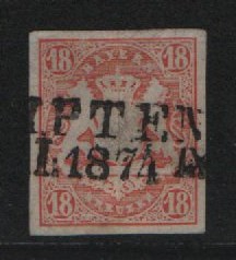 Bayern, ca. 1868, Mi.- Nr.: 19, gestempelt! Tiefgeprüft Brettl BPP! Prachtstück! Selten!