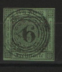 Baden, ca. 1851, Mi.- Nr.: 3 b, gestempelt, tiefstgeprüft Flemming BPP! Luxusstück! Selten!