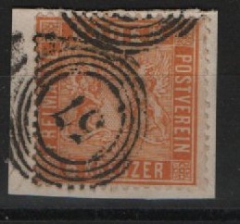Baden, ca. 1861, Mi.- Nr.: 11 b, gestempelt, auf kl. Briefstück, geprüft Seeger BPP! Kabinett- Prachtstück! Selten!