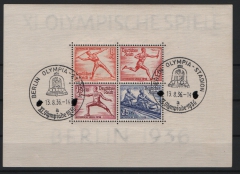 III. Reich, 1936, Mi.- Nr.: 6 z, gestempelt, doppelt tiefstgeprüft Schlegel BPP! Selten!