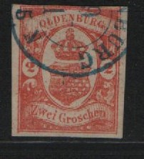 Oldenburg, 1861, Mi.- Nr.: 13, gestempelt, tiefstgeprüft Pfenninger! Pracht- Luxusstück! Selten!