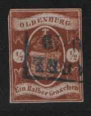 Oldenburg, 1861, Mi.- Nr.: 11 b, gestempelt, tiefgeprüft W. Engel BPP! Prachtstück! Selten!