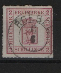 Mecklenburg- Schwerin, 1866, Mi.- Nr.: 6 a, gestempelt, geprüft Berger BPP! Gutes Kabinett- Prachtstück! Selten!