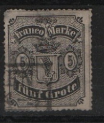 Bremen, 1867, Mi.- Nr.: 12, gestempelt, geprüft Pfenninger! Kabinettstück!