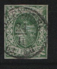 Sachsen, 1851 / 63, Mi.- Nr.: 2, gestempelt, vollrandig, Pracht- bis Luxusstück!