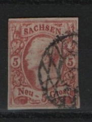 Sachsen, 1856 / 63, Mi.- Nr.: 12, gestempelt, tiefgeprüft Pfenninger! Kabinett- bis Prachtstück! Selten!