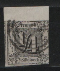 T. + T., ca. 1859, Mi.- Nr.: 26 mit Or.! Gestempelt, tiefstgeprüft Haferkamp BPP, geprüft Sem BPP! Kabinettstück! Selten!