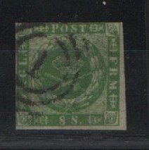 Dänemark, 1858, Mi.- Nr.: 8, gestempelt! Gutes Bedarfsstück