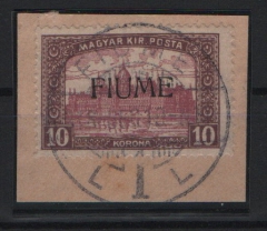 Fiume, Mi.- Nr.: 25, auf kl. Briefstück, mit signum