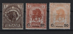 Italienisch- Somaliland, ca. 1911(?), Mi.- Nrn.: 1, 14 + 16, * / ungebraucht