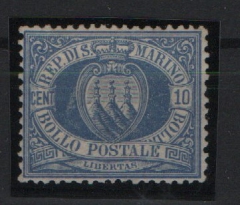 San Marino, 1877, Mi.- Nr.: 2, * / ungebraucht! Selten!