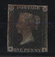 Großbritanien, 1840, Mi.- Nr.: 1, gestempelt! Die legendäre, erste Briefmarke der Welt! Gute Bedarfserhaltung! Selten!