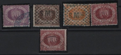 San Marino, Mi.- Nrn.: 5- 7 + 15, gestempelt, selten!