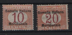 Italienisch- Somaliland, Mi.- Nrn.: 2 + 3, * / ungebraucht, selten!