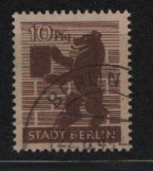 SBZ, Berlin- Brandenburg, 1945, Mi.- Nr.: 4 Awazs, gestempelt, tiefstgeprüft Dr. Jasch BPP! Luxusstück! Selten!