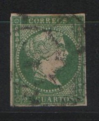 Spanien, 1856, Mi.- Nr.: 35, gestempelt, prachtstück! Selten!