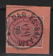 Dt. Kolonien, DOA, 1898, Mi.- Nr.: VO 37 f, **, gestempelt, auf kl. Briefstück, selten!