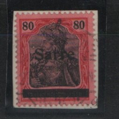 Saargebiet, 1920, Mi.- Nr.: 16, auf kl. Briefstück, tiefstgeprüft Burger BPP! Selten!