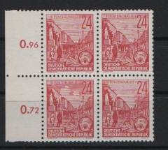 DDR, 1953, Mi.- Nr.: 414 XII, im SR (hier mit FZL!)- 4er- Block **, je tiefstgeprüft Paul BPP! Luxusstück, selten!