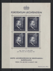 Lichtenstein, 1938, Mi.- Nr.: Bl. 3, **
