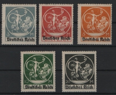DR, Infla, 1920 / 21, Mi.- Nr.: 133II- 138 Type II, * / ungebraucht! Qualitätsstücke! Selten!