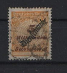 DR, Infla, 1923, Mi.- Nr.: D 85, gestempelt, tiefgeprüft Zirkenbach / Infla Berlin ! Gutes Bedarfsstück! Selten!