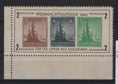 SBZ, Thüringen, 1945, Bl. 1 x b, * / ungebraucht, akt. Fotoattest Dr. Jasch BPP: e + e! Qualitätsstück!  Sehr selten!