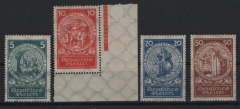 DR / Weimar, 1924, Mi.- Nrn.: 351- 354, **! Selten! Qualitätssatz!