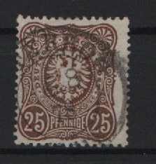 DR, Pfennige, 1875, Mi.- Nr.: 35 b, gestempelt, (nachverw. AD- Stempel!), tiefstgeprüft Wiegand BPP! Luxusstück!