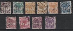 Samoa, 10 div. Marken aus Mi.- Nrn.: 8- 14 (a / c), gestempelt, selten!