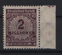 DR, Infla, 1923, Mi.- Nr.: 315 AW b, **, vom Sr., tiefstgeprüft Oechsner BPP! Seltenes Luxusstück!