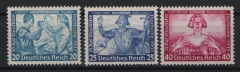 III. Reich, 1933, Mi.- Nrn.: 505A- 507, **, Kurz-Satz, mit akt. Fotoattest Schlegel BPP; echt und einwandfrei! Luxussatz!