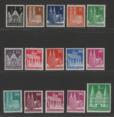 Bizone, 1948 / 52, Mi.- Nrn.: 73eg- 97eg, **! Qualitätssatz! Sehr selten!
