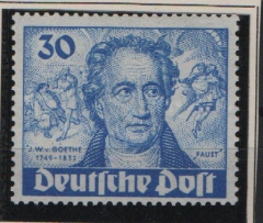 Berlin, 1949, Mi.- Nrn.: 63 I (mit Plf I), 30 Pf. Goethe, **, doppelt tiefgeprüft Schlegel BPP! Kabinettstück!