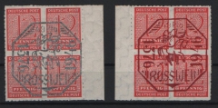 Deutschland- OST, Lokalausgaben, Roßwein, 1946, Mi.- Nrn.: 1 + 2, je mit Sr., **, je tief(st)geprüft Sturm BPP! Qualitätsstücke!