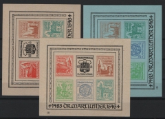 Deutschland- OST, Lokalausgaben, Wittenberg-Lutherstadt, 1946, Mi.- Nrn.: Bl. 1 **,  2 (*) + 3 **, wie ausgegeben! Selten!