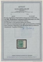 SBZ- MVP, 1946, Mi.- Nr.: 39 y b vom Sr., **, Fotoattest Kramp BPP: echt + einwandfrei Top- Rarität!