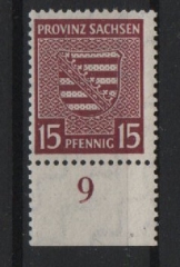 SBZ, Provinz- Sachsen, 1945, Mi.- Nr.: 80 X mit Ur. , **, Qualitätsstück!