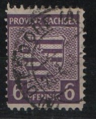 SBZ, Provinz Sachsen, 1945, Mi.- Nr.: 69a XC, gestempelt, akt. Attest Dr. Jasch BPP: e + e! Qualitätsstück! Sehr selten! RRR!