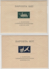 Danzig, 1937, Mi.- Nr.: Bl. 1 + 2, **! Qualitätsstücke!