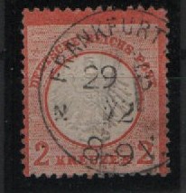 Dt. Kaiserreich, Brustschilder, 1872, Mi.- Nr.: 8, gestempelt! Gutes Bedarfsstück! Selten!