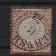 Dt. Kaiserreich, Brustschilder, 1872, Mi.- Nr.: 27, gestempelt! Seltenes (und schönes) Bedarfsstück!