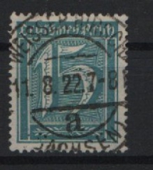 DR, Infla, 1922, Mi.- Nr.: 179, gestempelt, geprüft Zirkenbach / Infla Berlin! Qualitätsstück! Selten!
