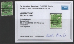 SBZ, Allgemeine Ausgaben, 1948, Mi.- Nr.: 185 c,  gestempelt, Kurzbefund Dr. Ruscher BPP, e + e! Luxusstück!