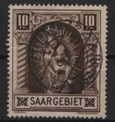 Saargebiet, 1925, Mi.- Nr.: 103, gestempelt! Tiefstgeprüft Geigle BPP! Luxusstück! Selten!