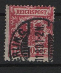 DR, Krone / Adler, 1890, Mi.- Nr.: 47 aa, gestempelt, tiefgeprüft Wiegand BPP! Gutes Bedarfsstück! Selten!