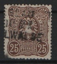 DR, Pfennige, 1875, Mi.- Nr.: 35 c, gestempelt, tiefgeprüft Wiegand BPP! Gutes Bedarfsstück, selten!