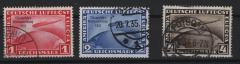 III. Reich, > 1933, Mi.- Nr.: 496- 98, gestempelt, die Chikagofahrt geprüft Schlegel BPP, u.a.! Guter Bedarfssatz! Selten!
