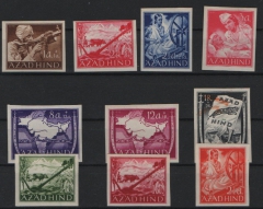 Spendenvignetten, Nationales Indien, 1943, Mi.- Nr.: I- X B (incl. VII B b), **, Qualitätssatz! Sehr selten!