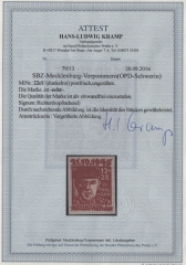 SBZ, MVP, 1945, Mi.- Nr.: 22 c U, **, Fotoattest Kramp BPP! Sehr selten! RRR!
